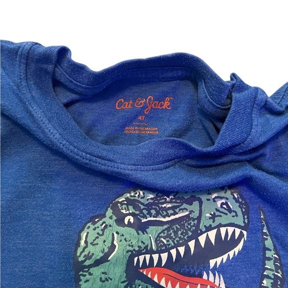 Blue Dinosaur Graphic cat & Jack Tee and Black Dickies Shorts Set boys - Picture 7 of 9